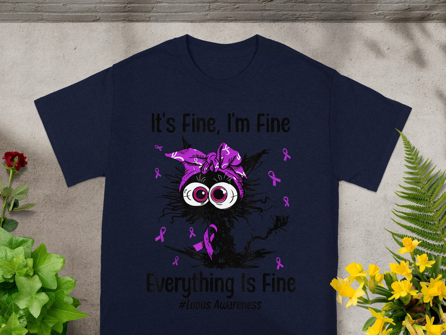 It's Fine I'm Fine Everything Is Fine Lupus Awareness Shirt