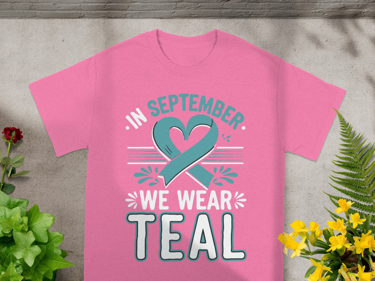 In September We Wear Teal Awareness Support Shirt