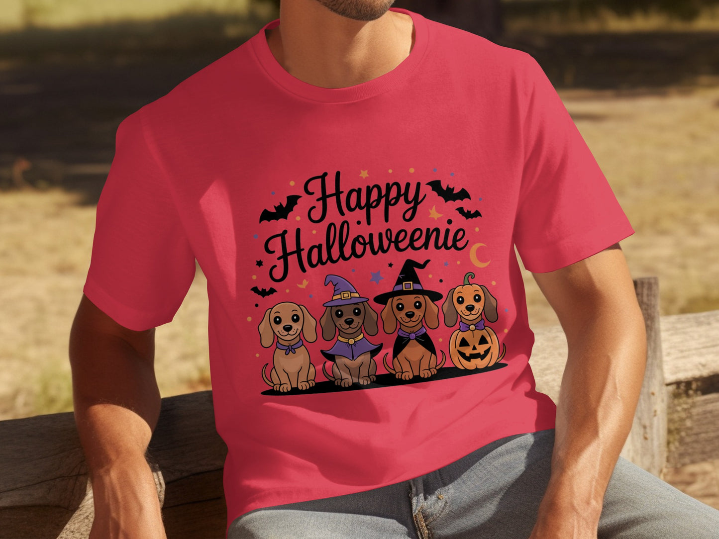 Happy Halloweenie Cute Dachshunds Halloween T-Shirt