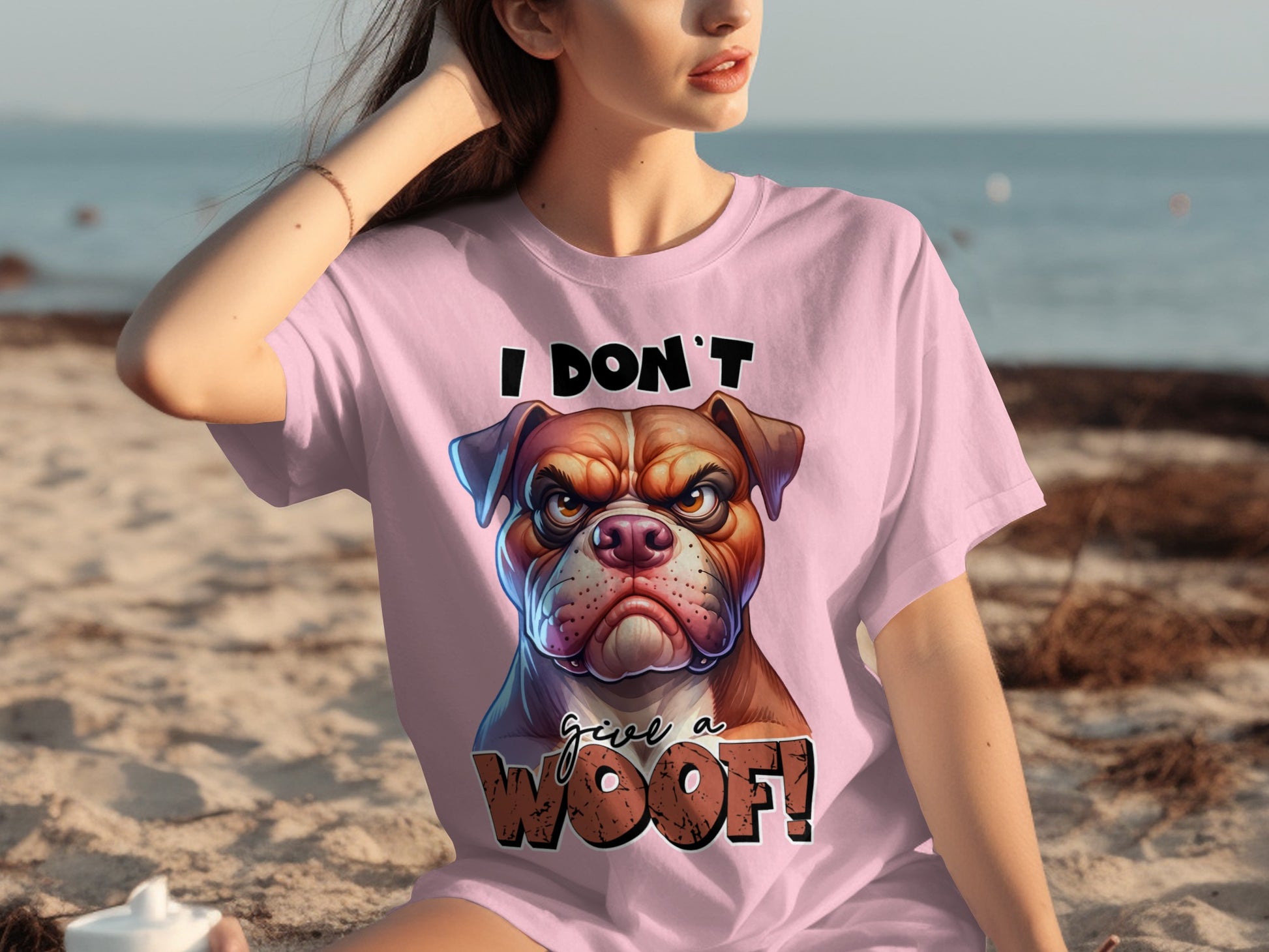I Don't Give a Woof Dog Graphic T-Shirt