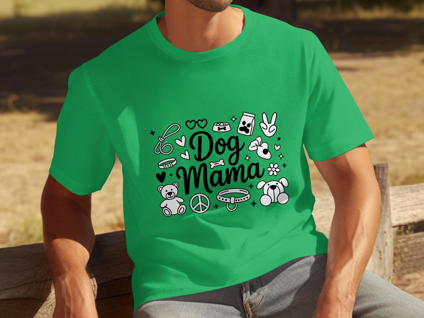 Dog Mama Graphic Tee with Fun Illustrations Product