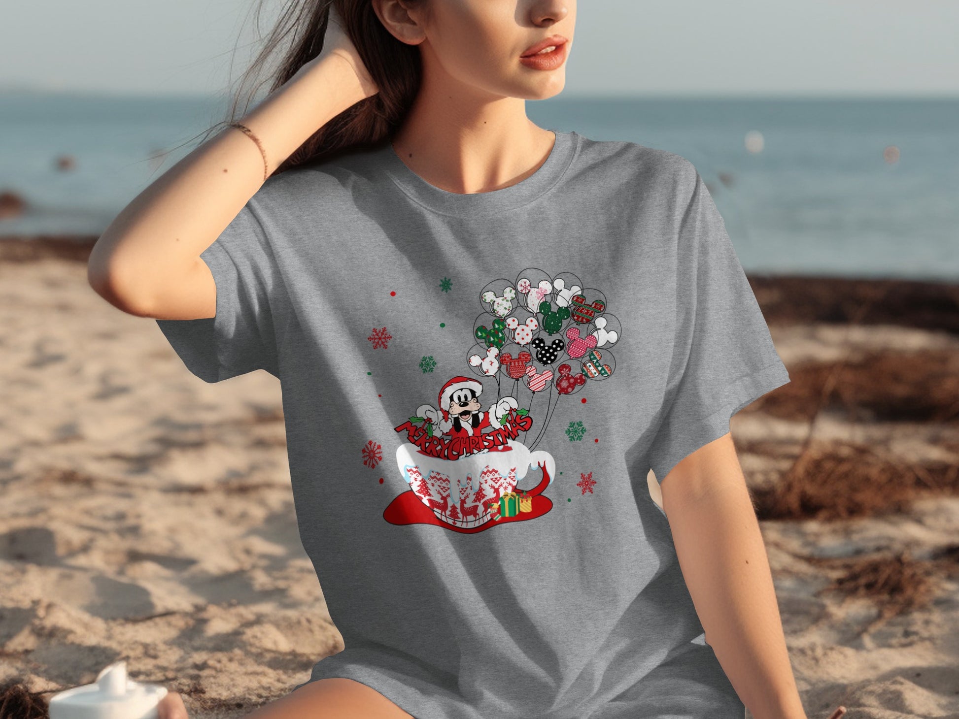 Merry Christmas Cartoon Character Graphic T-Shirt