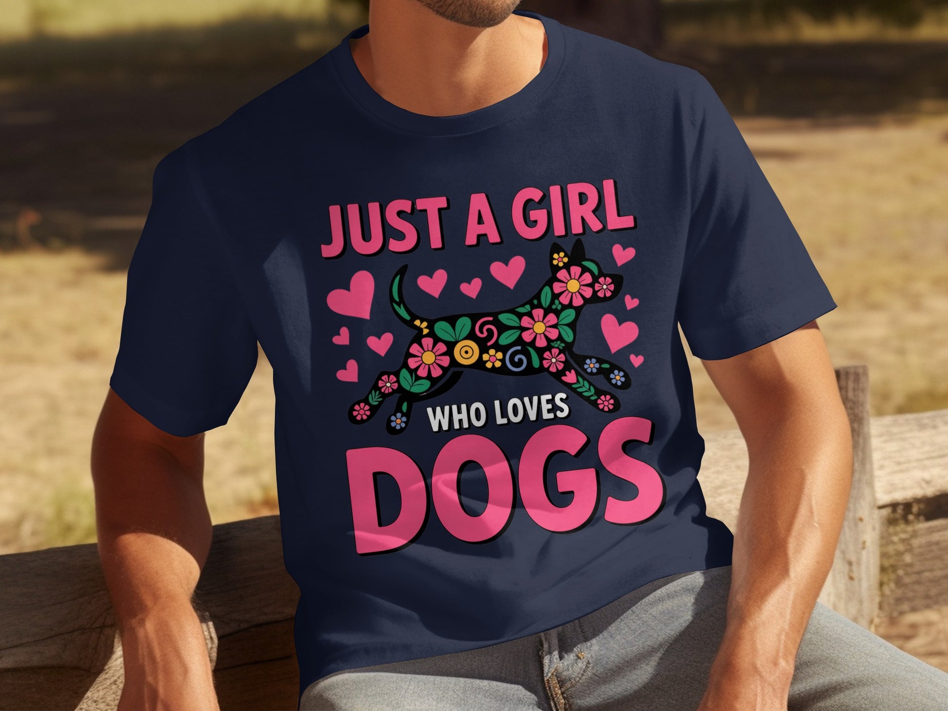 Just A Girl Who Loves Dogs Short Sleeves T-shirt