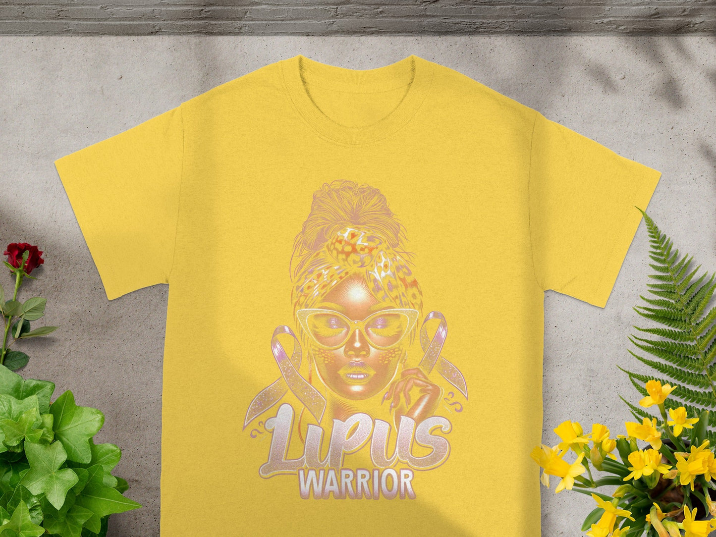 Lupus Warrior Women's Yellow Graphic Tee Shirt