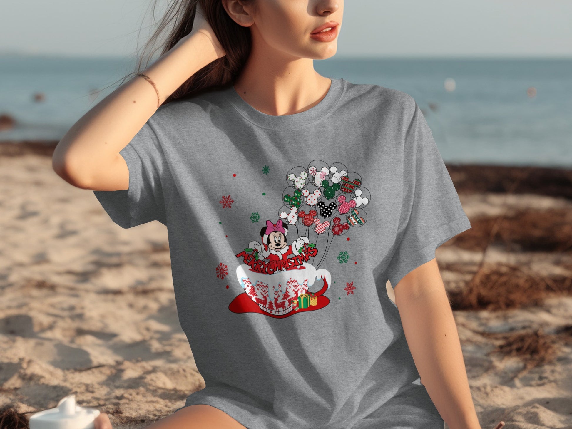 Merry Christmas Minnie Mouse Graphic T-Shirt
