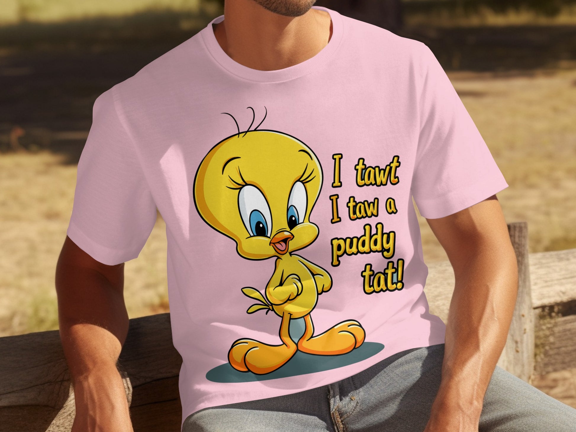 I tawt I taw a puddy tat Tweety Bird t-shirt