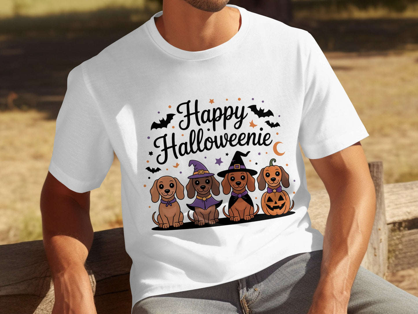 Happy Halloweenie Dachshund Dogs T-shirt for Dog Lovers