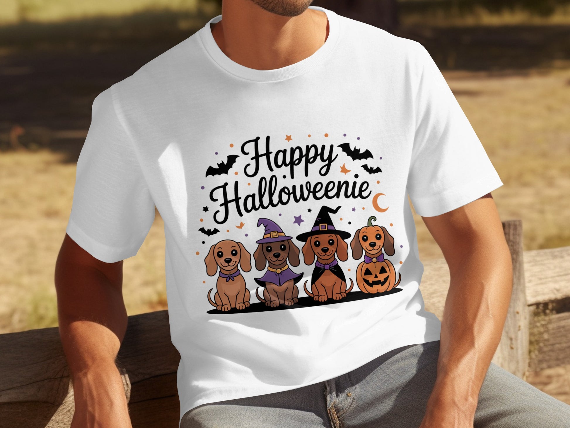Happy Halloweenie Dachshund Dogs T-shirt for Dog Lovers