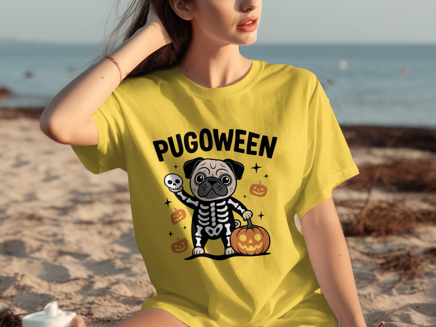 Pugoween Cute Pug Halloween Theme Shirt Halloween Shirt