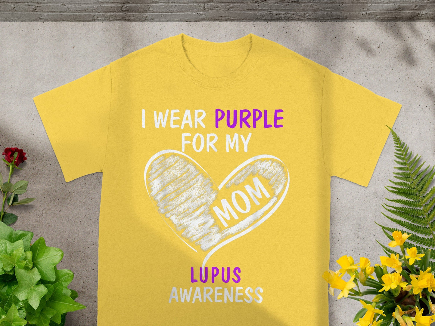 I Wear Purple For My Mom Lupus Awareness Shirt