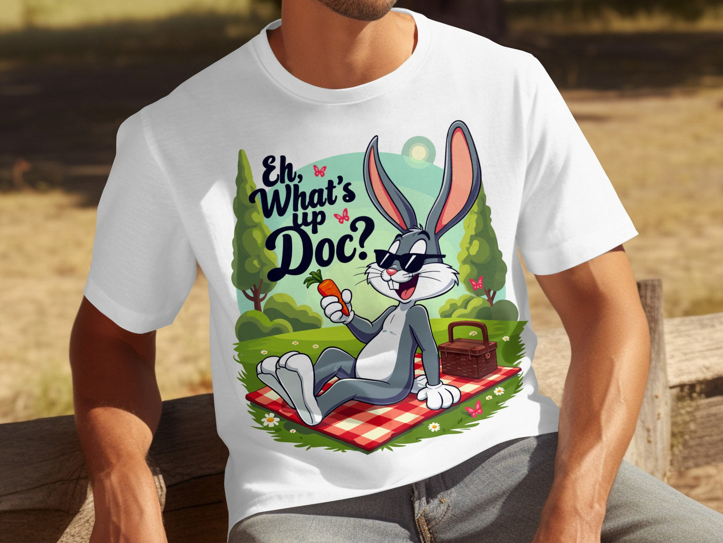 Eh What's Up Doc Bugs Bunny Picnic T-shirt