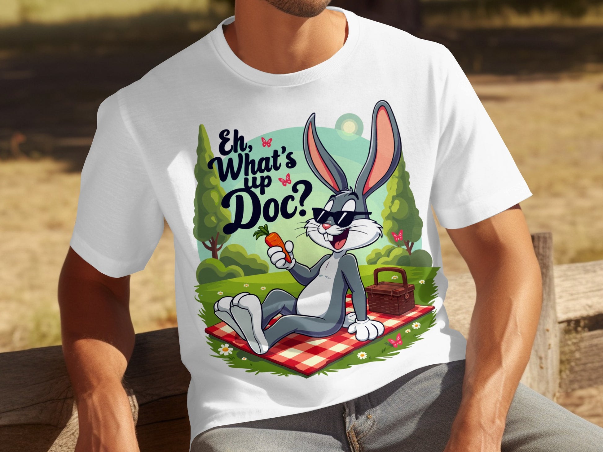 Eh What's Up Doc Bugs Bunny Picnic T-shirt