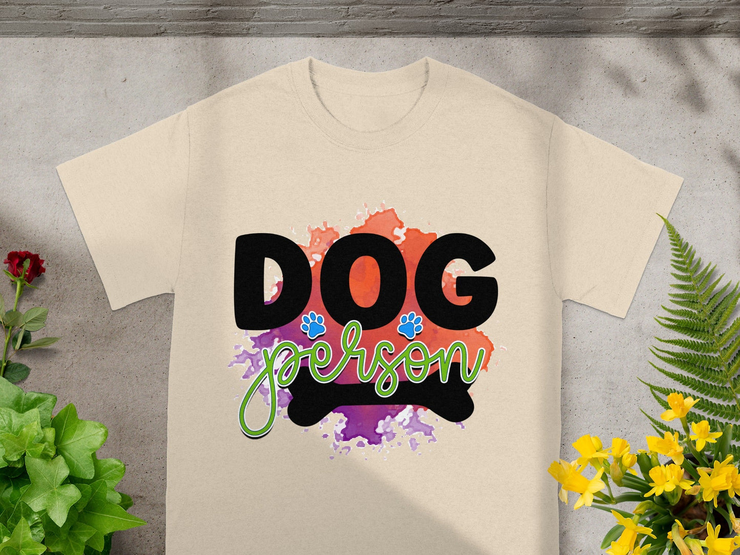 Dog Person Colorful Graphic Tee Fun Casual Wear