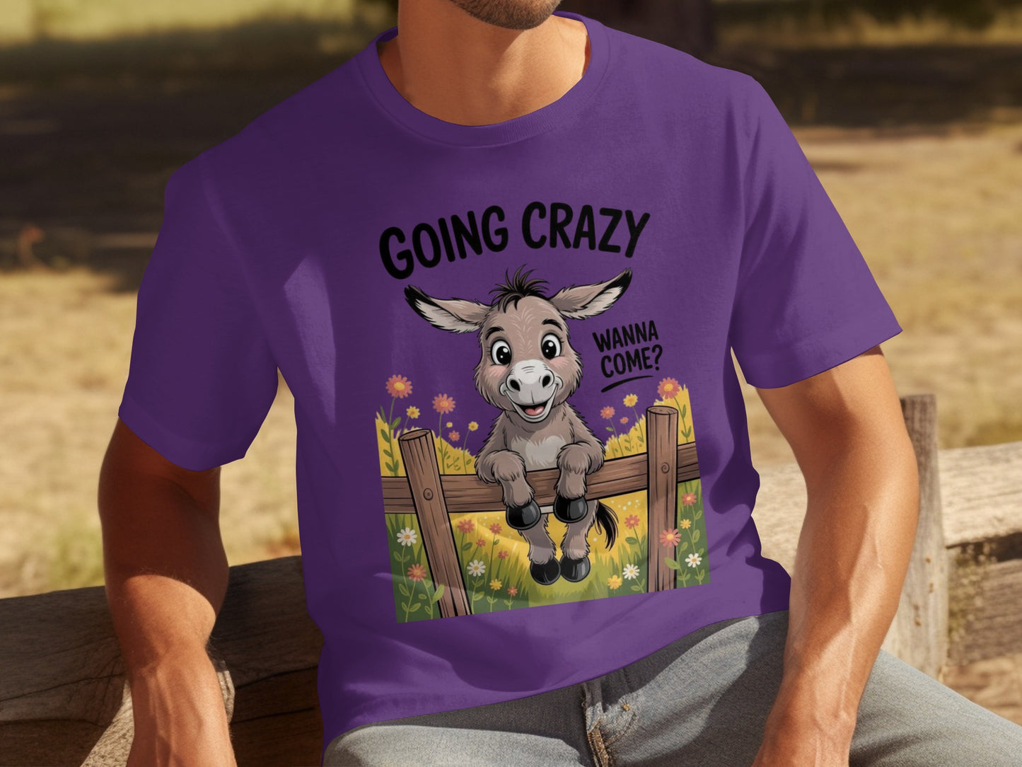 Going Crazy Wanna Come Donkey Graphic T-Shirt